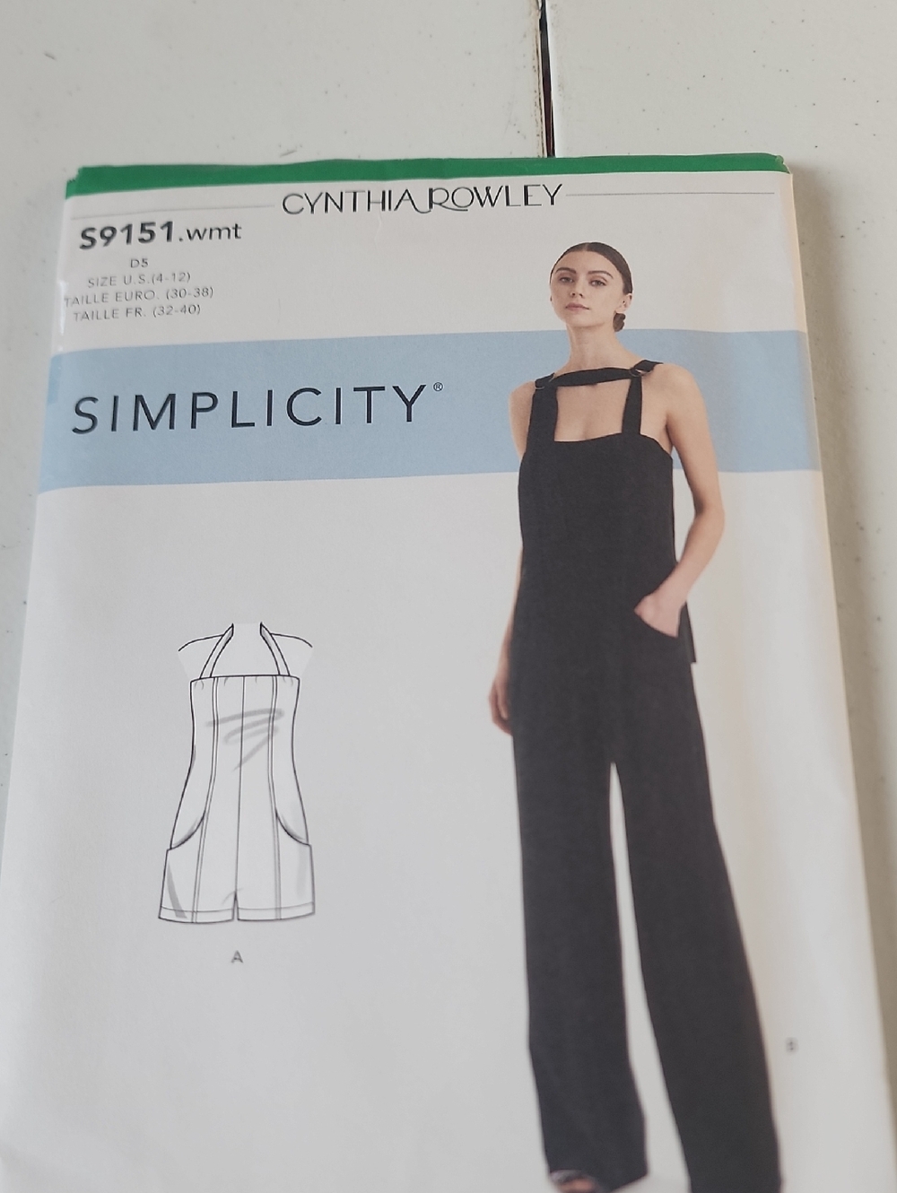 Cynthia Rowley Black Wide-Leg Jumpsuit Pattern